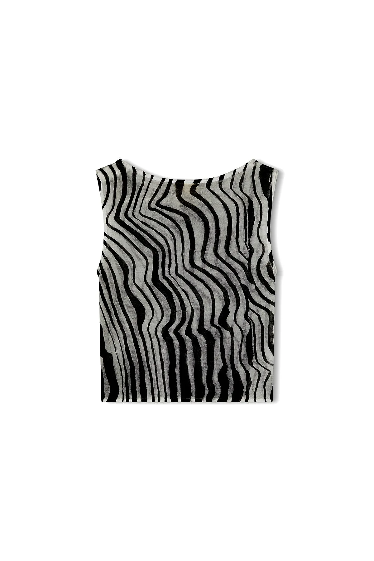 Ripple Stripe Cotton Blend Knit Crop Top sold by Zulu and Zephyr product image thumbnail 4