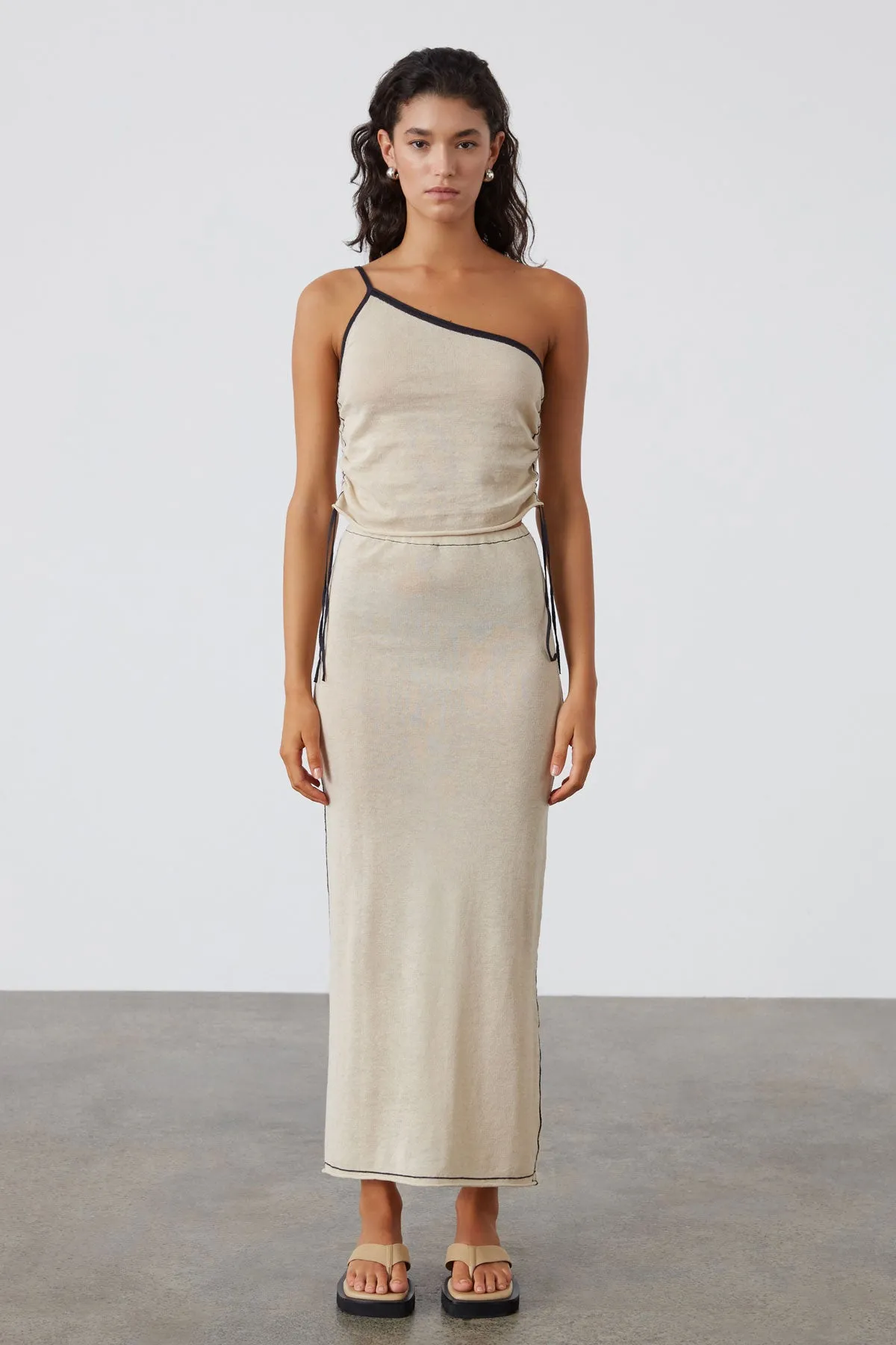 Stone Contrast Knit Crop Top sold by Zulu and Zephyr