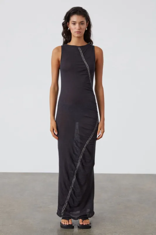 Contrast Knit Dress - Black sold by Zulu and Zephyr