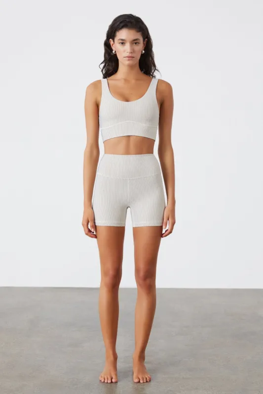 Stripe Rib Short - Coconut sold by Zulu and Zephyr