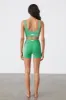 Stripe Rib Crop Top - Parrot Green sold by Zulu and Zephyr