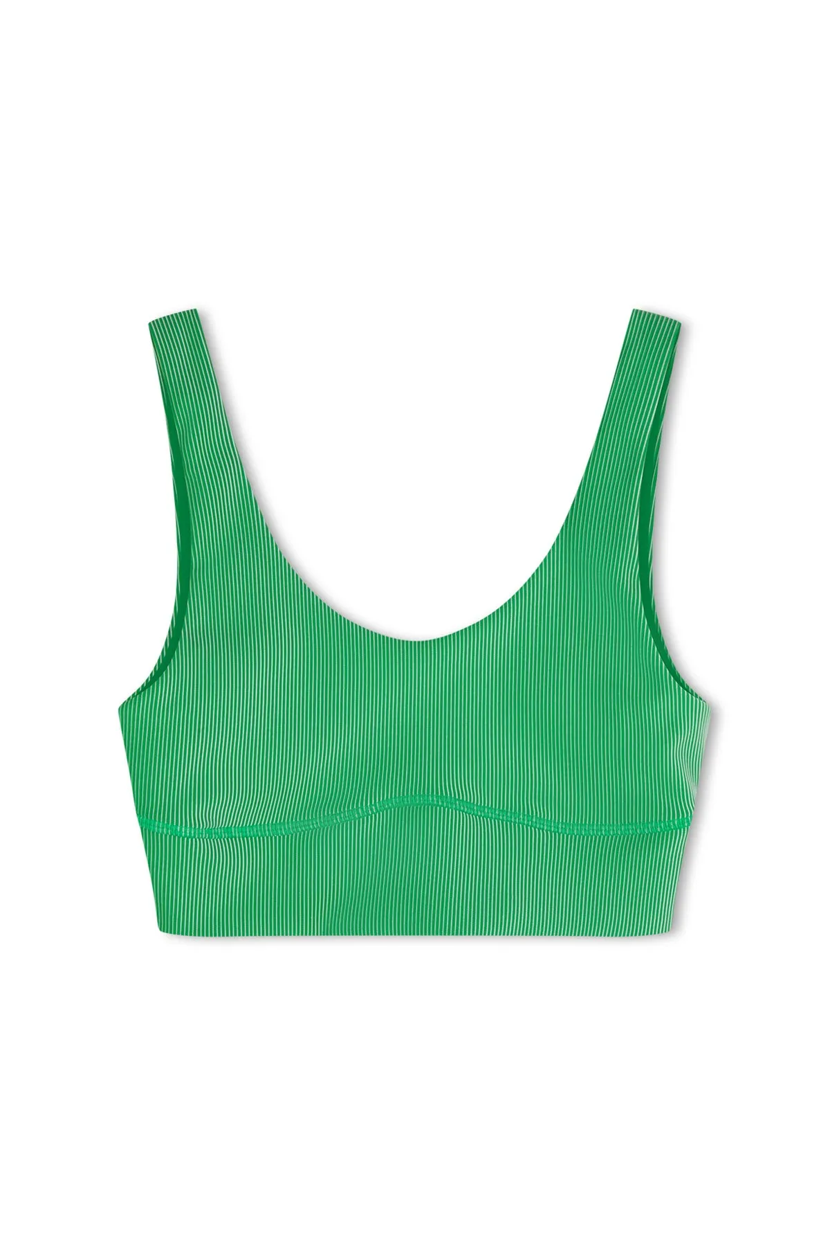 Stripe Rib Crop Top - Parrot Green sold by Zulu and Zephyr product image thumbnail 2