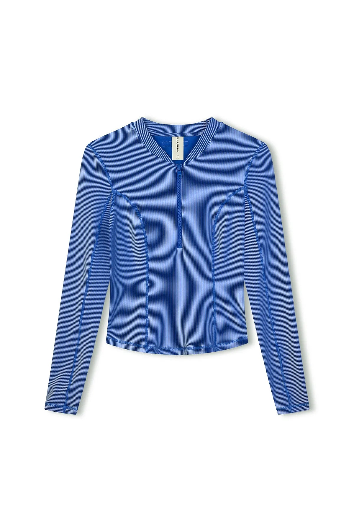 Stripe Rib Long Sleeve Rash Guard - Dolphin Blue sold by Zulu and Zephyr product image thumbnail 2