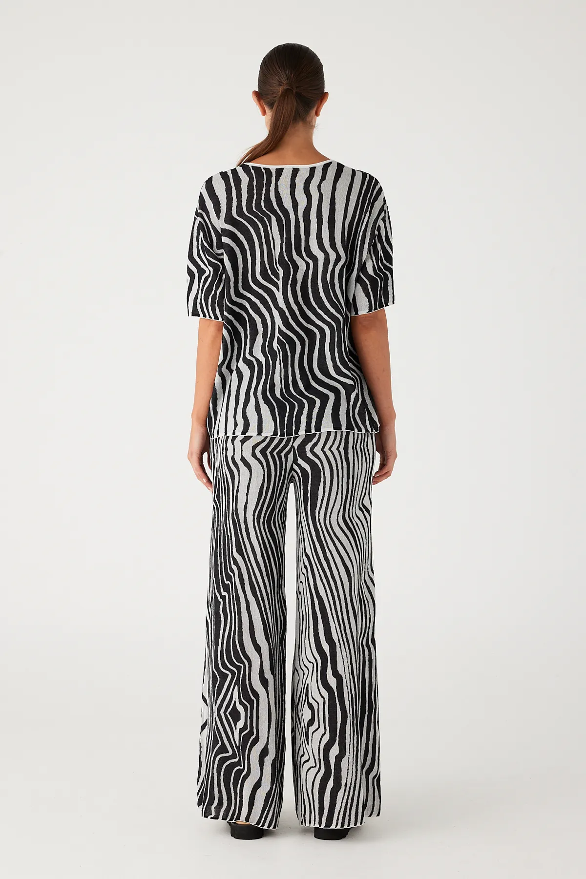 Ripple Stripe Cotton Blend Knit Top sold by Zulu and Zephyr product image thumbnail 3