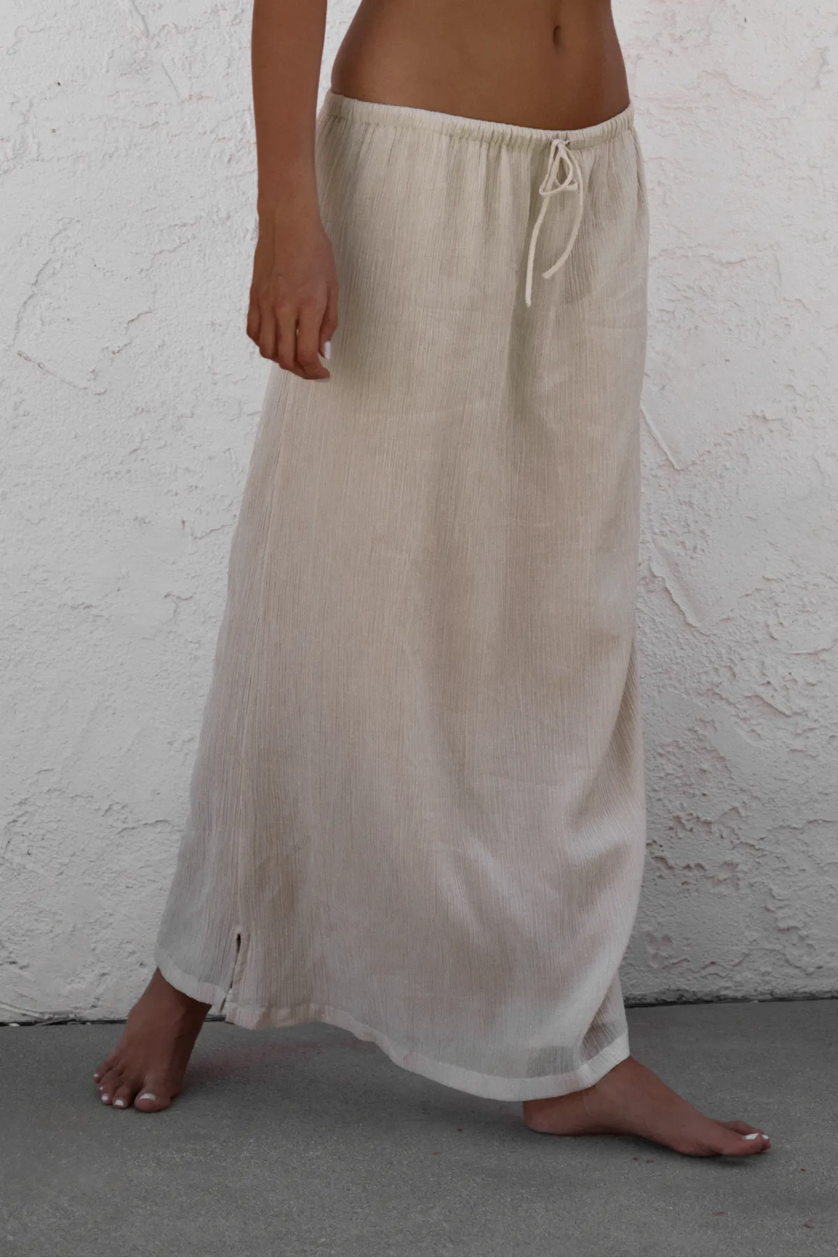 Stone Sheer Textured Maxi Skirt sold by Zulu and Zephyr product image thumbnail 5