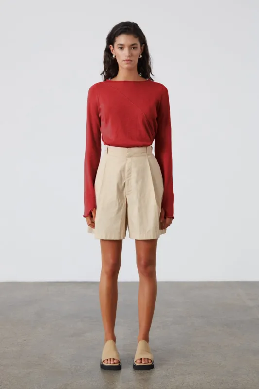 Panelled Knit Top - Red sold by Zulu and Zephyr