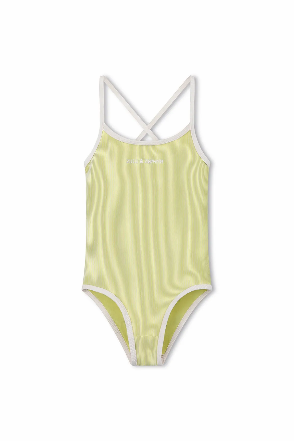 Mini Stripe Rib Logo One Piece - Citrus sold by Zulu and Zephyr