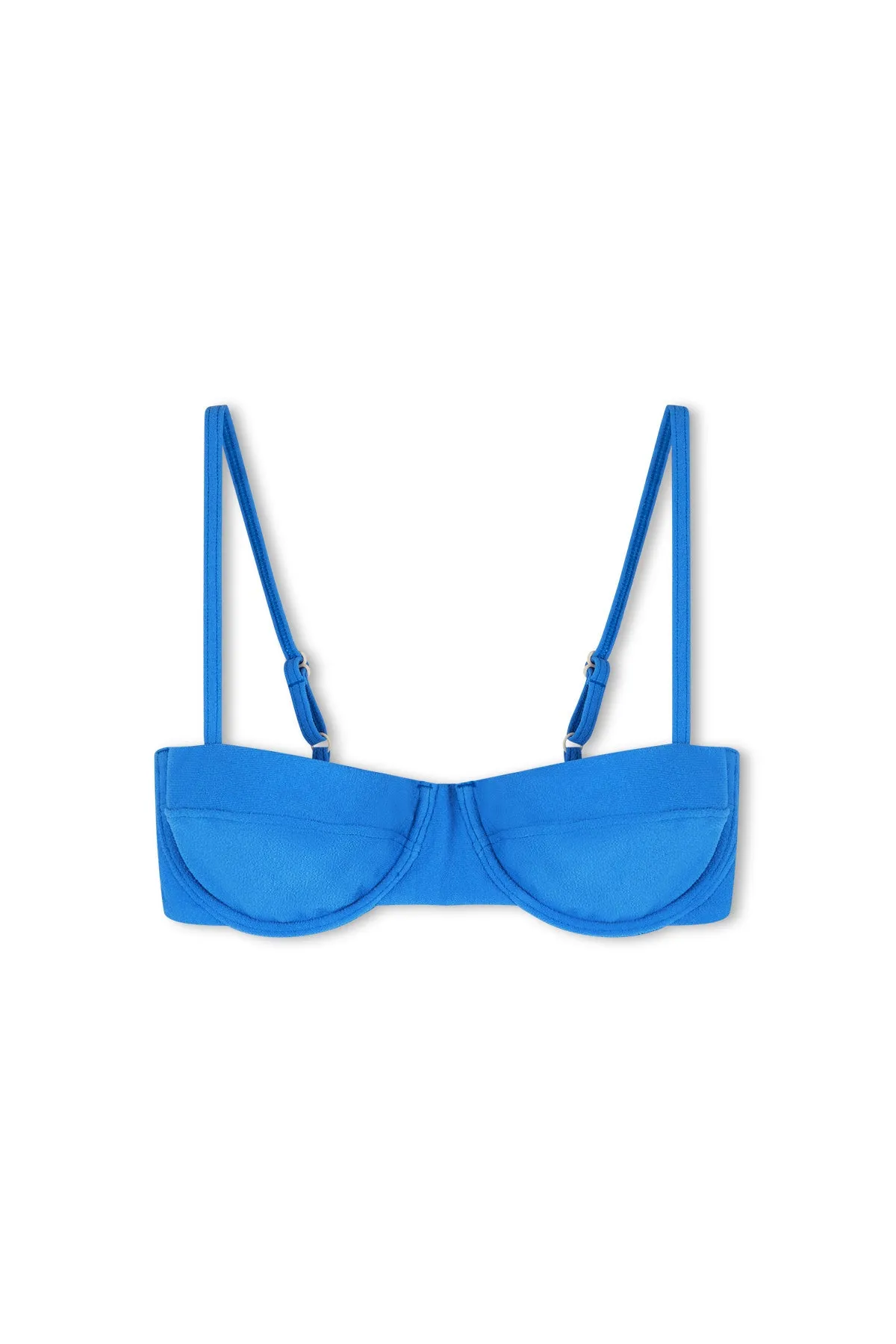 Ocean Blue Textured Balconette Bra Cup sold by Zulu and Zephyr product image thumbnail 2