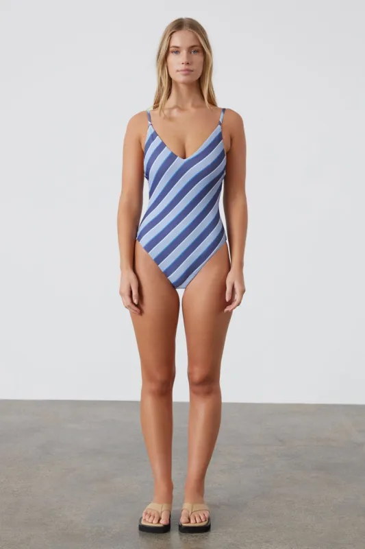 Horizon Stripe Textured One Piece made by Zulu and Zephyr