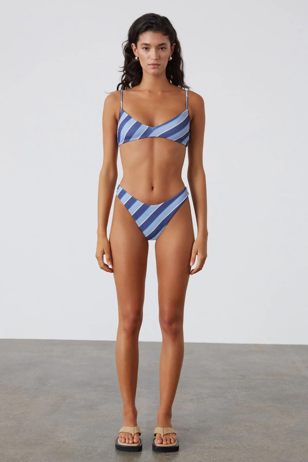 Horizon Stripe Textured Curve Brief sold by Zulu and Zephyr