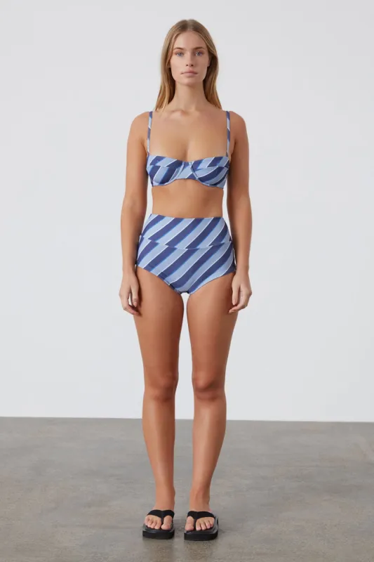 Horizon Stripe Textured Balconette Bra Cup sold by Zulu and Zephyr