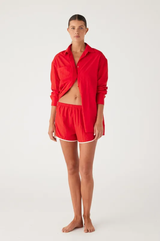 Signature Eco Nylon Retro Short - Chilli Red sold by Zulu and Zephyr