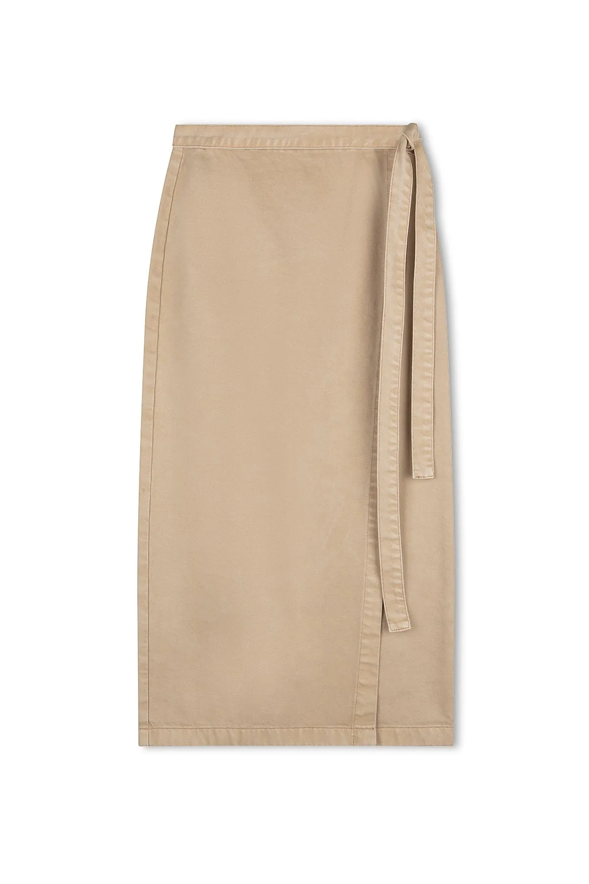 Sand Denim Wrap Midi Skirt sold by Zulu and Zephyr product image thumbnail 2