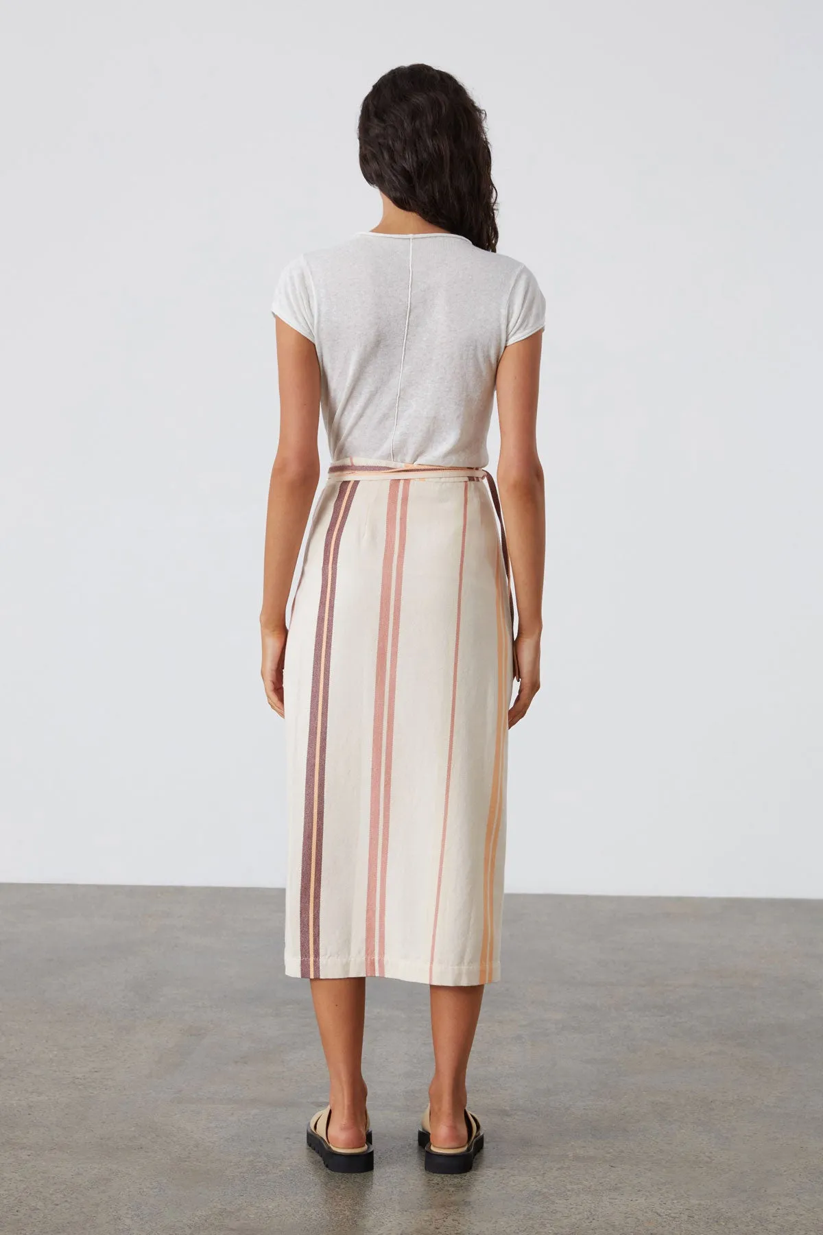 Lounger Stripe Organic Cotton Wrap Skirt sold by Zulu and Zephyr product image thumbnail 4