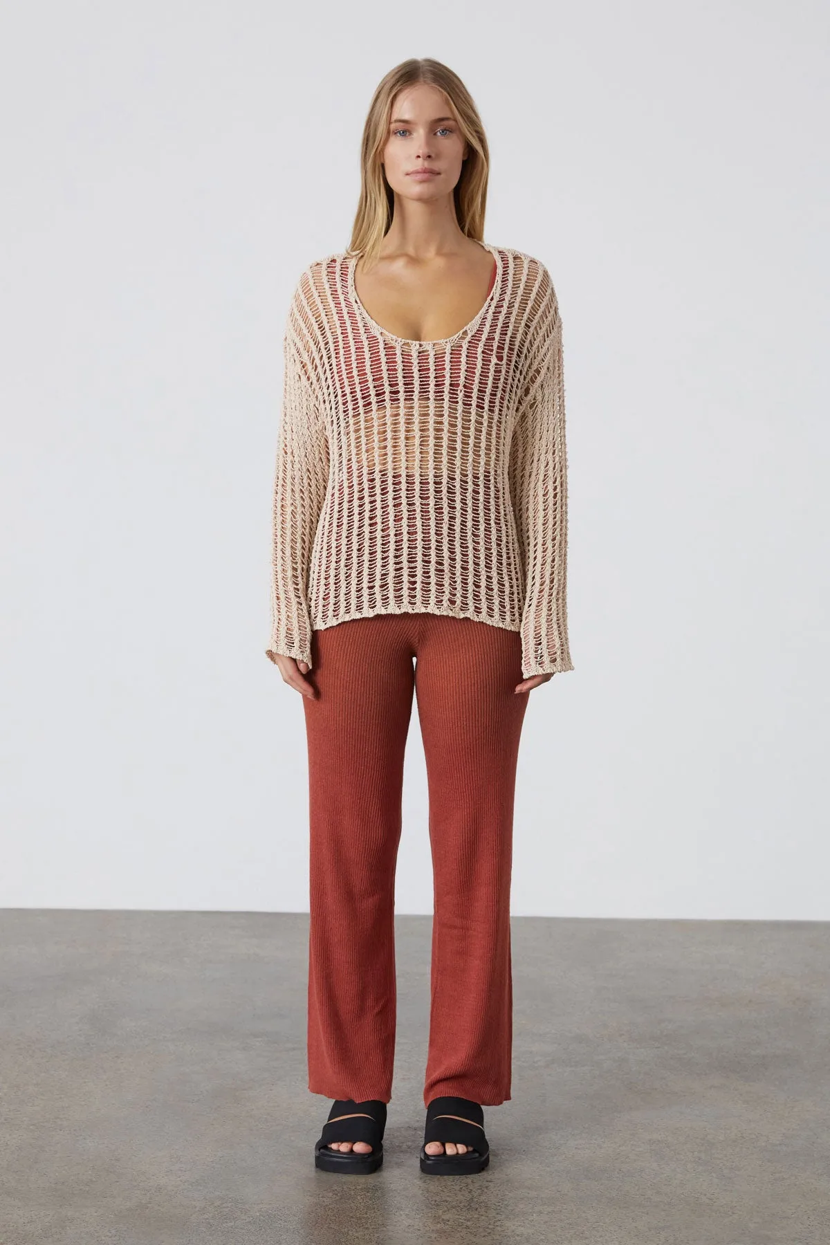 Natural Lattice Knit Jumper sold by Zulu and Zephyr