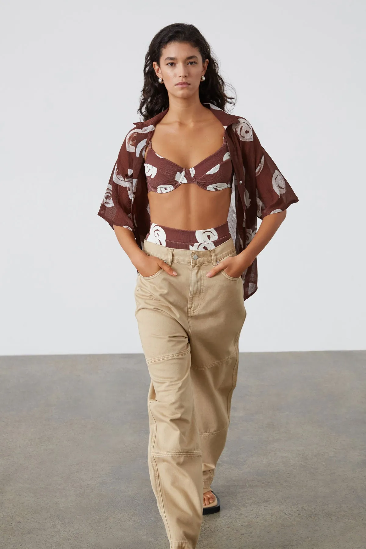 Cocoa Swirl Textured Balconette Bra Cup sold by Zulu and Zephyr product image thumbnail 3