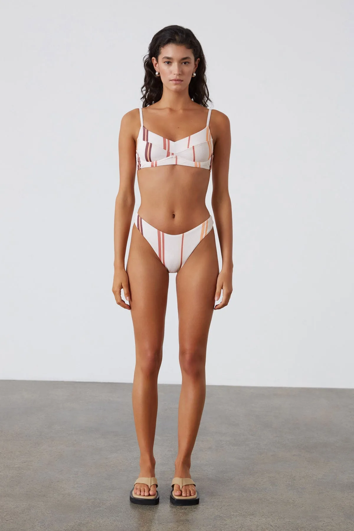 Lounger Stripe Textured Curve Brief sold by Zulu and Zephyr