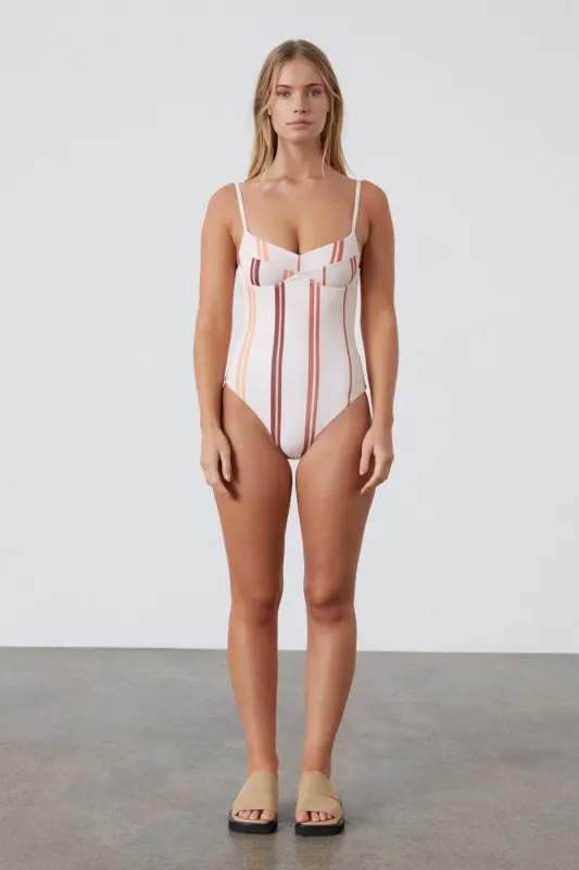Lounger Stripe Textured One Piece sold by Zulu and Zephyr