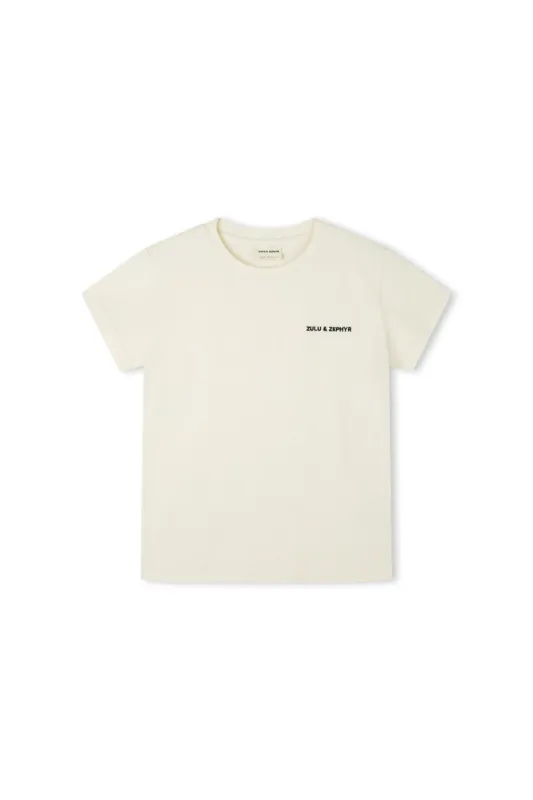 Zulu & Zephyr Logo Slim Tee - White sold by Zulu and Zephyr