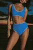 Textured High Waist Brief - Sky Blue sold by Zulu and Zephyr