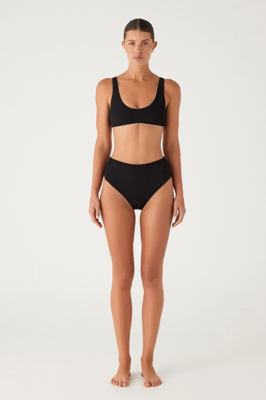 Textured High Waist Brief - Black sold by Zulu and Zephyr
