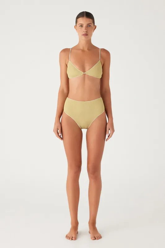 Textured High Waist Brief - Aloe sold by Zulu and Zephyr
