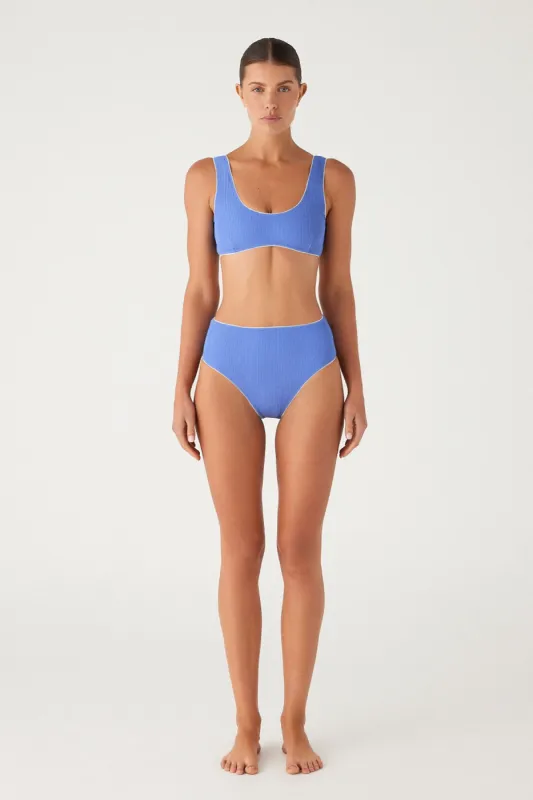 Textured Scoop Bralette Top - Sky Blue sold by Zulu and Zephyr