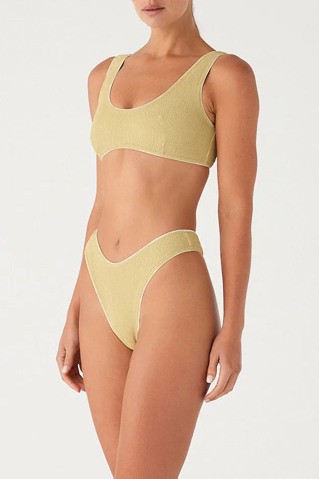 Textured Scoop Bralette Top - Aloe sold by Zulu and Zephyr product image thumbnail 3