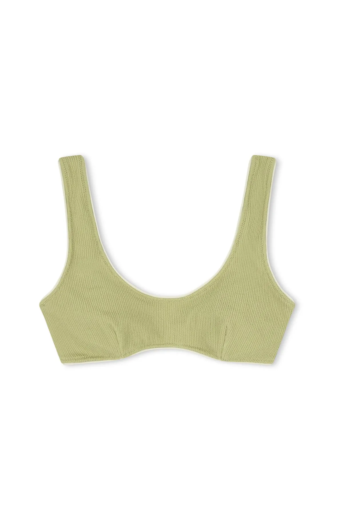 Textured Scoop Bralette Top - Aloe sold by Zulu and Zephyr product image thumbnail 5