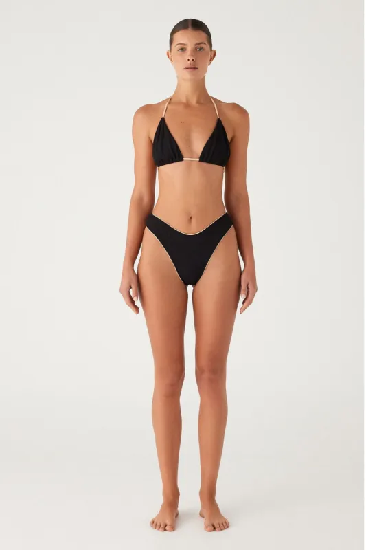 Textured Thong Brief - Black sold by Zulu and Zephyr