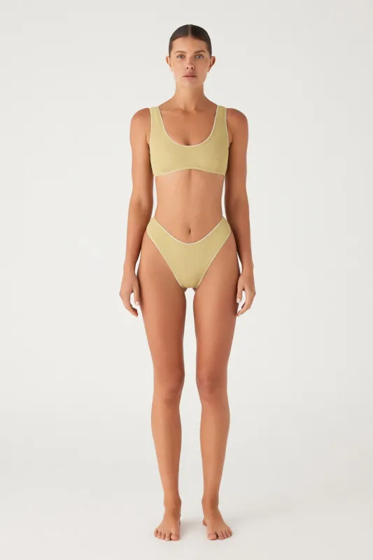 Textured Thong Brief - Aloe sold by Zulu and Zephyr