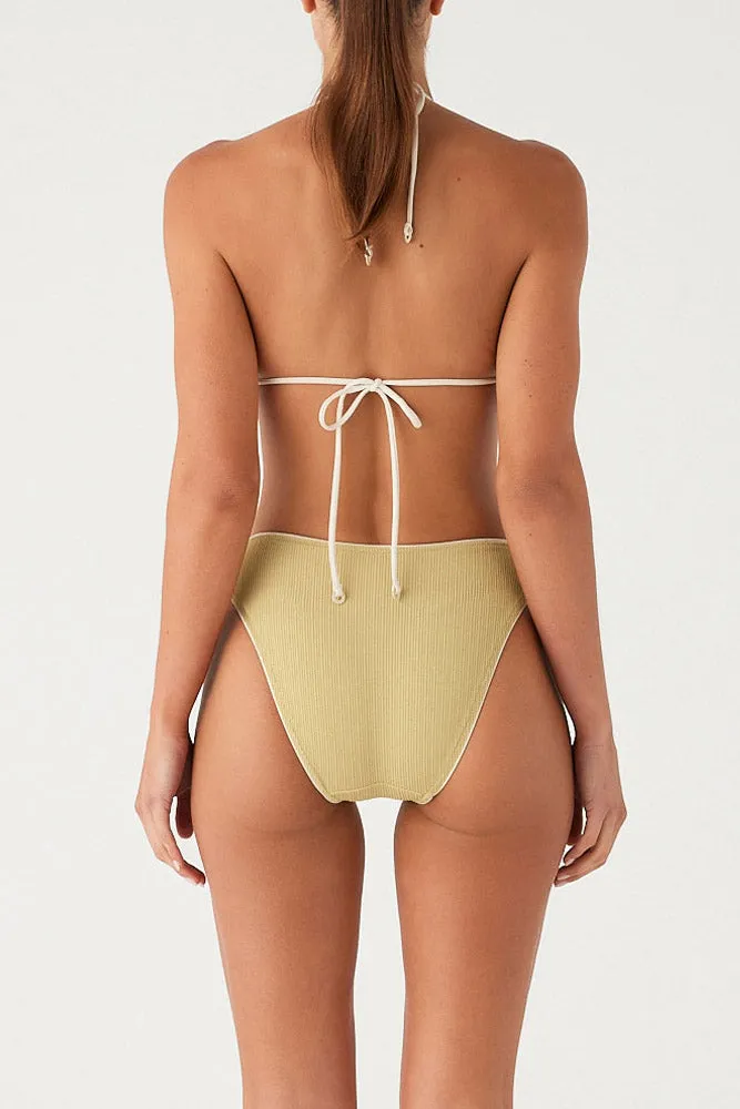 Textured High Cut Brief - Aloe sold by Zulu and Zephyr product image thumbnail 3