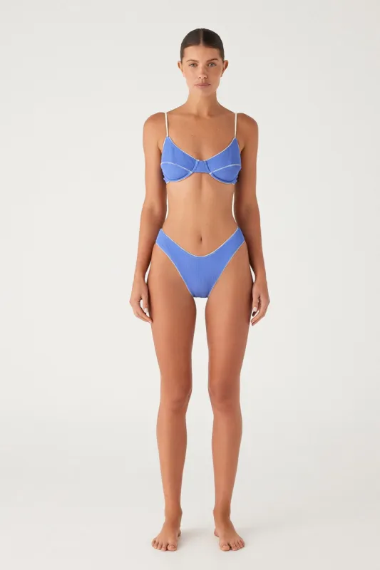 Textured Balconette Bra Cup Top - Sky Blue sold by Zulu and Zephyr