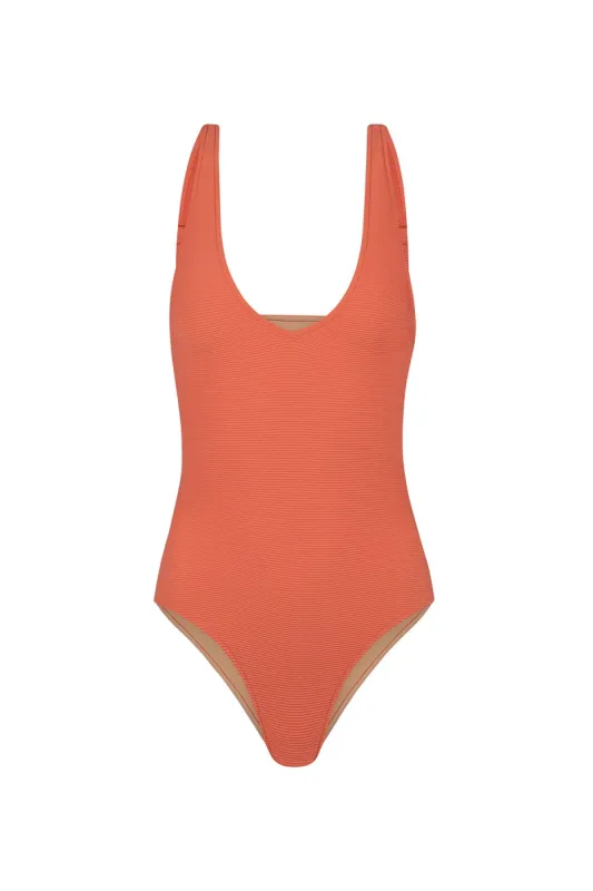 Signature Bikini One Piece - Papaya sold by Zulu and Zephyr