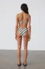 Eucalyptus Stripe Textured Curve Brief sold by Zulu and Zephyr
