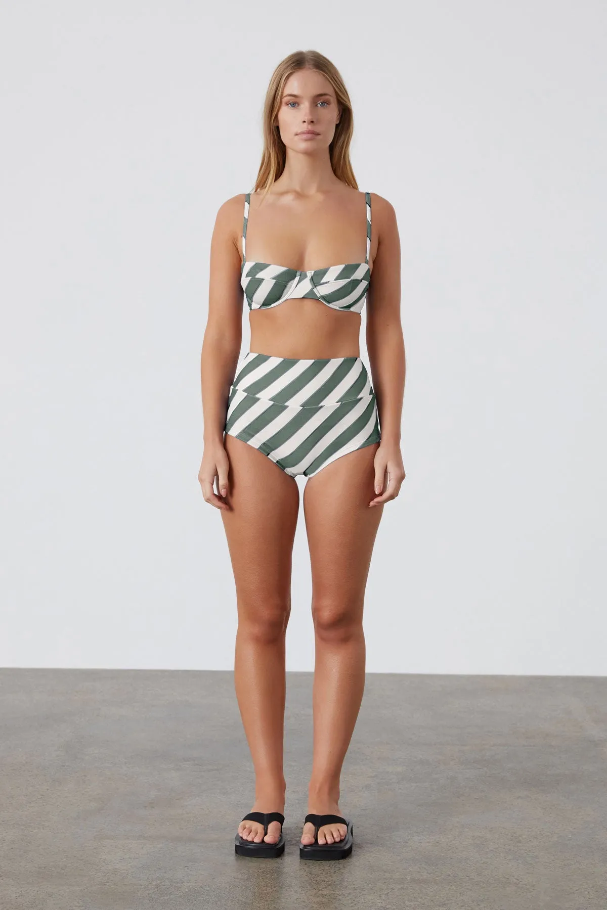 Eucalyptus Stripe Textured Boy Short sold by Zulu and Zephyr