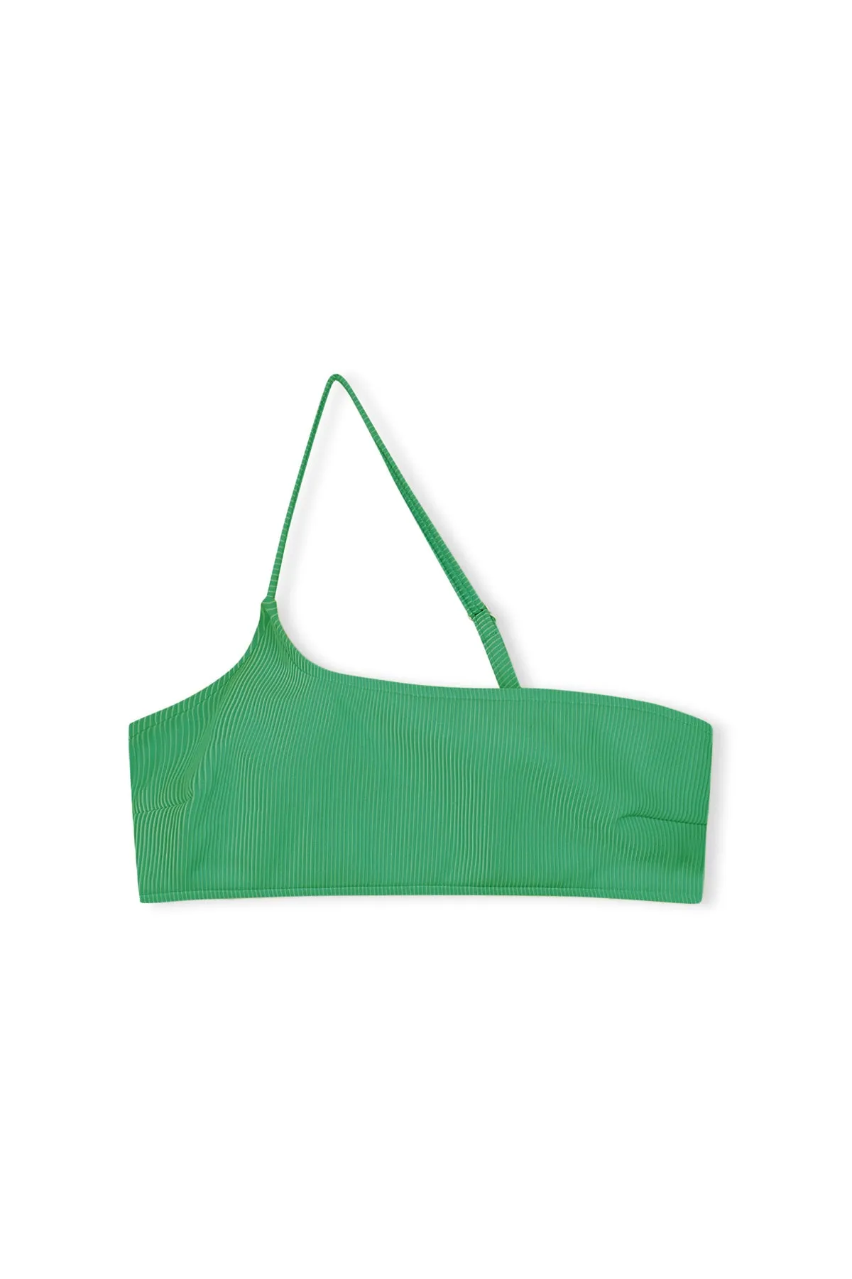 Signature Stripe One Shoulder Bralette - Parrot Green sold by Zulu and Zephyr
