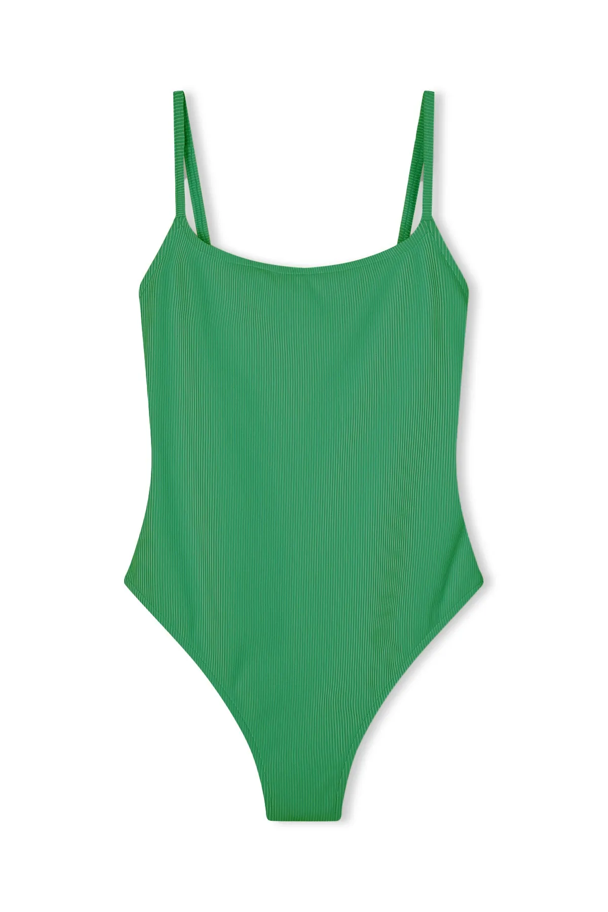 Signature Stripe Simple One Piece - Parrot Green sold by Zulu and Zephyr