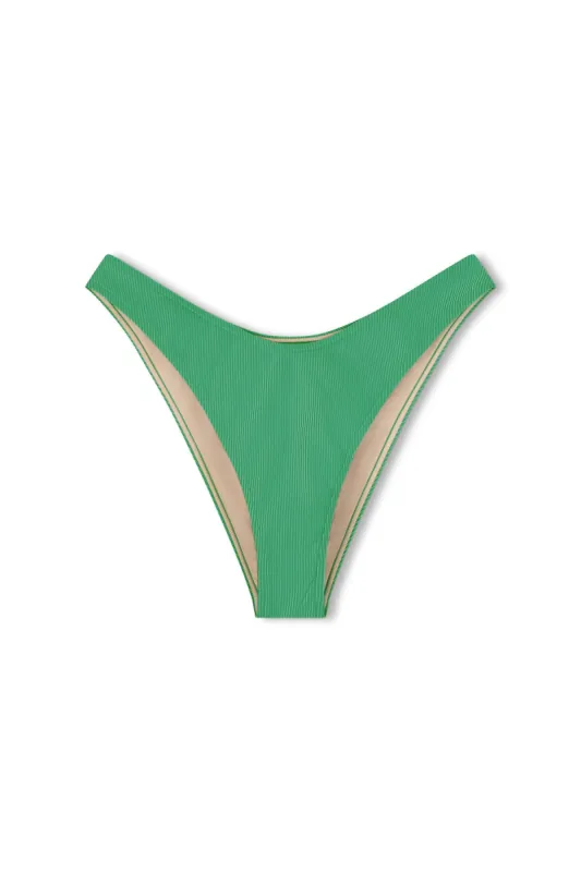 Signature Stripe Curve Brief - Parrot Green sold by Zulu and Zephyr