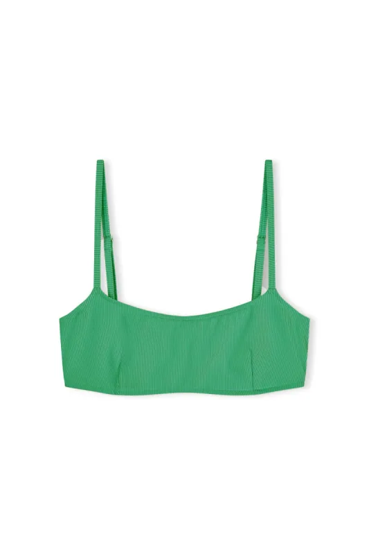 Signature Stripe Bralette Top - Parrot Green sold by Zulu and Zephyr