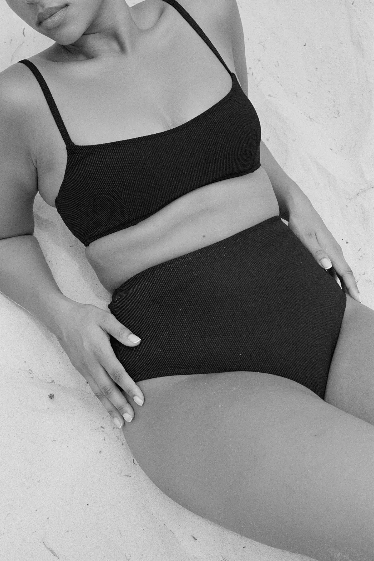 Signature Stripe Bralette Top - Black sold by Zulu and Zephyr product image thumbnail 2