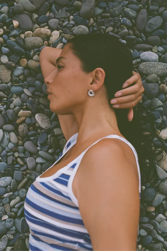 Ocean Retro Stripe Panelled Knit Tank sold by Zulu and Zephyr