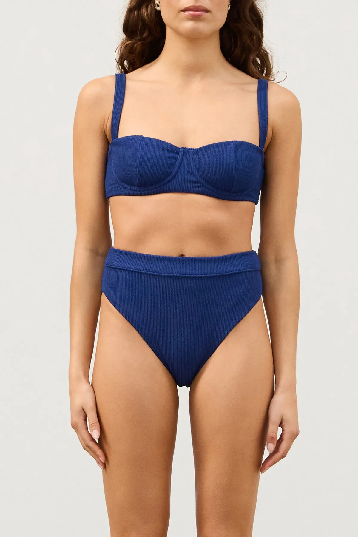 Ocean Blue Textured High Cut Brief sold by Zulu and Zephyr product image thumbnail 3