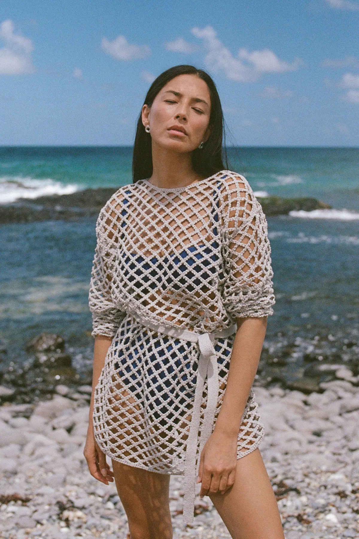 Ocean Blue Textured Balconette Bra Cup sold by Zulu and Zephyr product image thumbnail 4