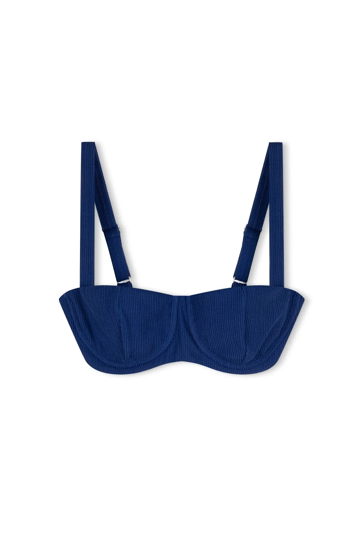 Ocean Blue Textured Balconette Bra Cup sold by Zulu and Zephyr product image thumbnail 2