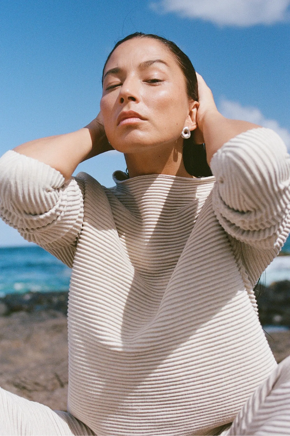 Natural Textured Knit Jumper sold by Zulu and Zephyr product image thumbnail 4