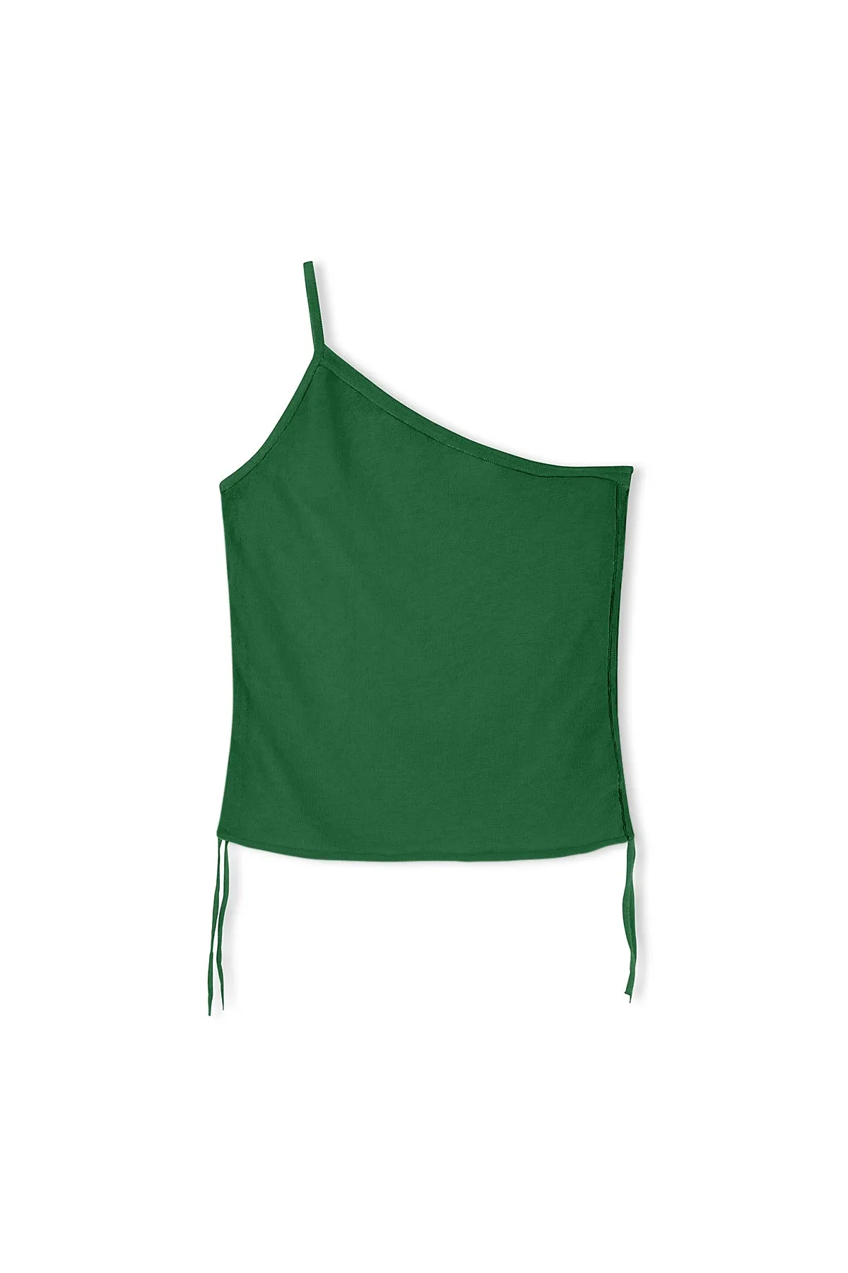 One Shoulder Knit Crop Top - Tallow Green sold by Zulu and Zephyr