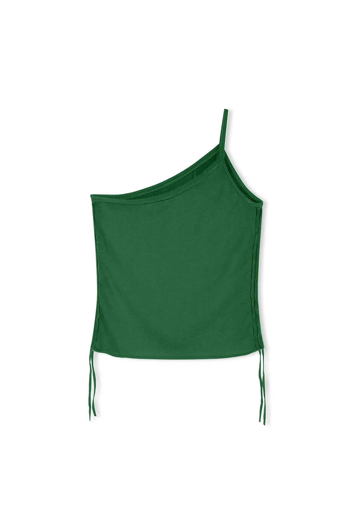 One Shoulder Knit Crop Top - Tallow Green sold by Zulu and Zephyr product image thumbnail 4