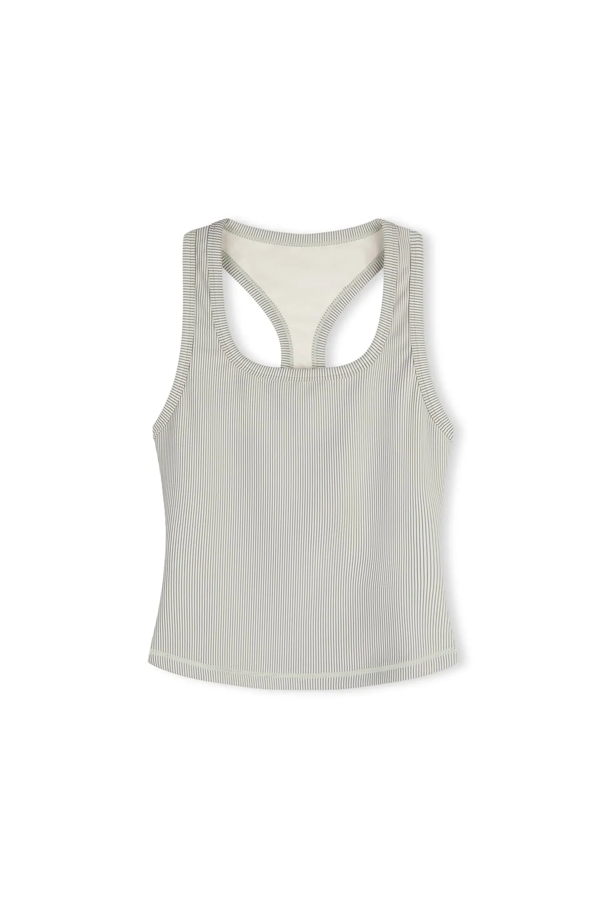 Stripe Rib Racer Back Tank - Coconut sold by Zulu and Zephyr product image thumbnail 2