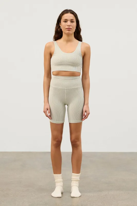 Stripe Rib 7 inch Bike Short - Coconut sold by Zulu and Zephyr